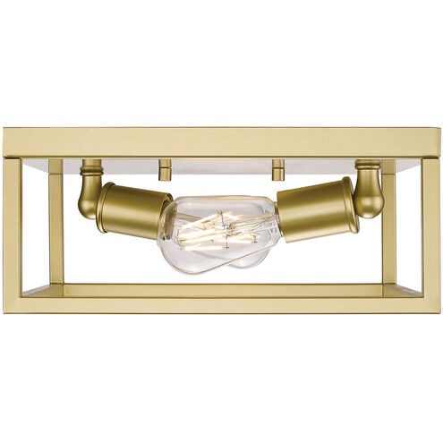 Wesson 2 Light 12 inch Olympic Gold Flush Mount Ceiling Light